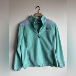 Vineyard Vines Fleece Quarter Zip Pullover Mint Green